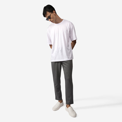 Camiseta Boxy Algodão Premium Masculina | Everyday Collection - Branco