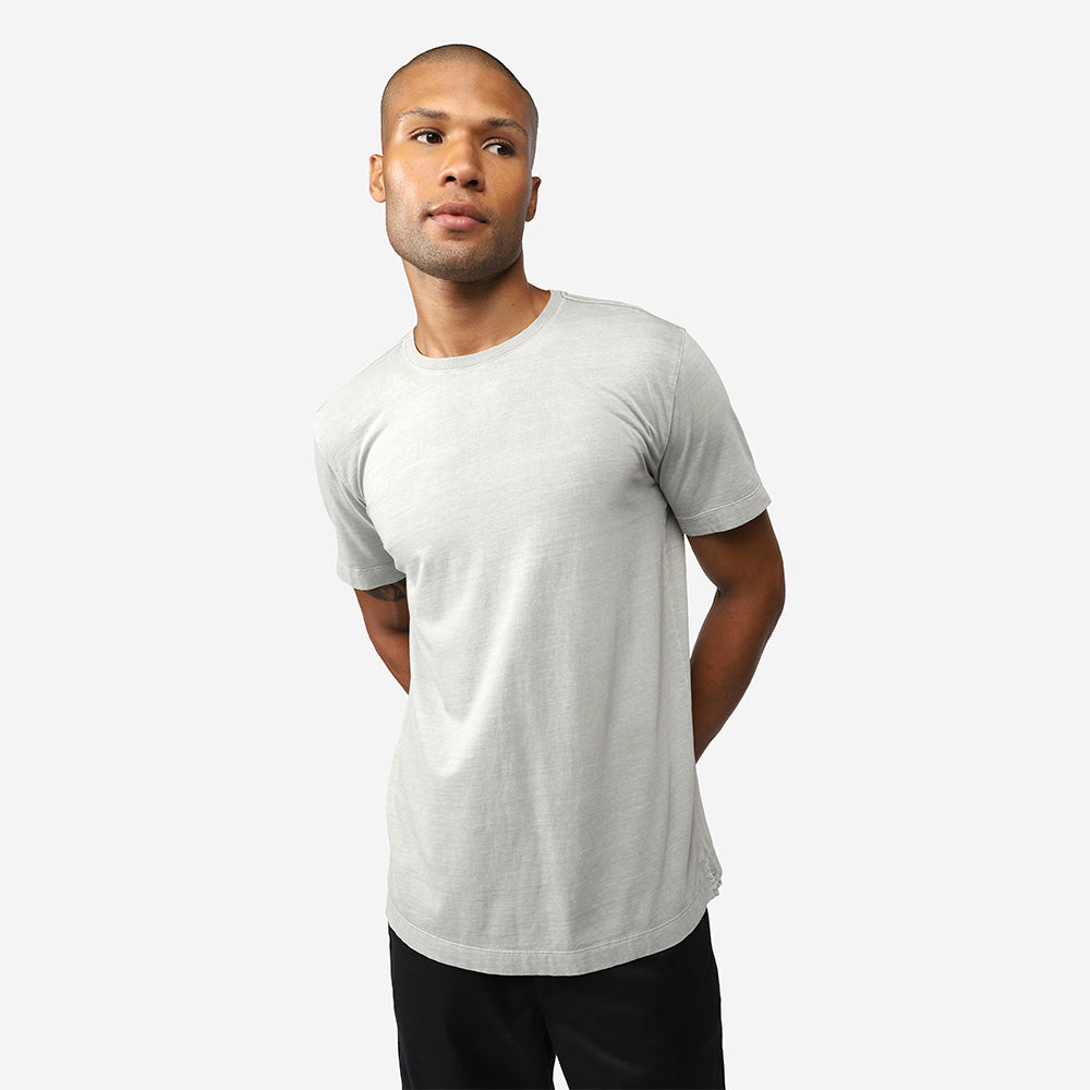 Camiseta Estonada Masculina - Cinza Argila