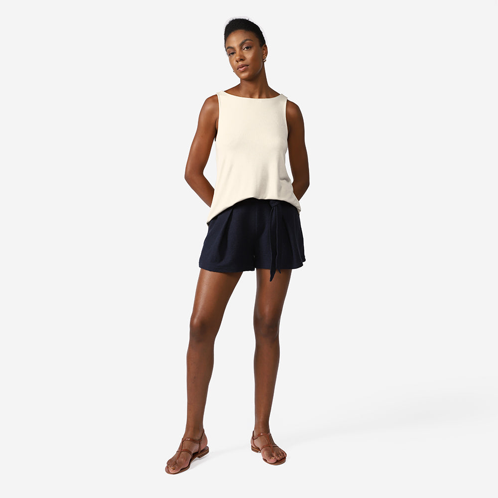 Regata Viscose Torção Costas Feminina - Off White