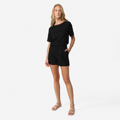 Shorts Malha Estruturada Feminino - Preto